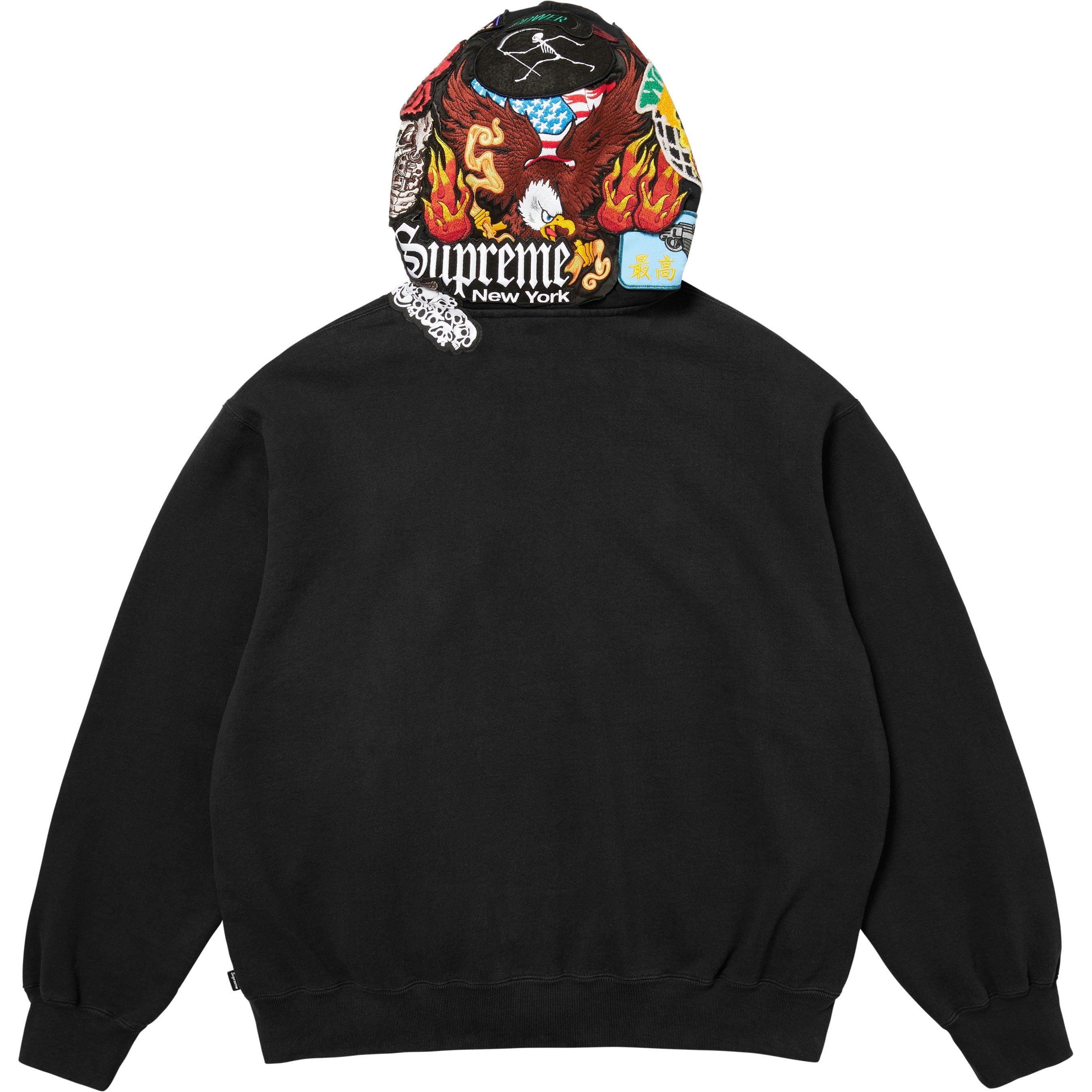 Patches Zip Up Hooded Sweatshirt view 12